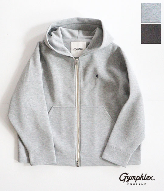 [Gymphlex]ジムフレックス　PE DOUNBLE KNIT ジップフードジャケット(ユニセックス)　GY-C0478 DDN