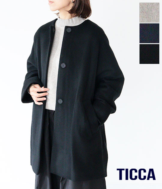 [TICCA]ティッカ　ノーカラーテントコート　TBEA-244のサムネイル