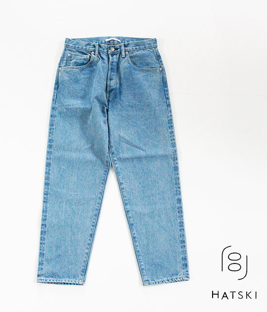 ハツキ　Loose Tapered Denim -used-(Ice Blue)　ルーズテーパードデニム ユーズド（アイスブルー）HTK-22001-U