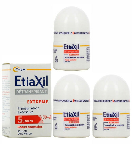 エティアキシル ETIAXIL パースピレックス フランス版 デトランスピラン ノーマル肌用 3個セット 制汗剤 脇汗 ワキ汗 海外通販 送料無料 フランスより直送