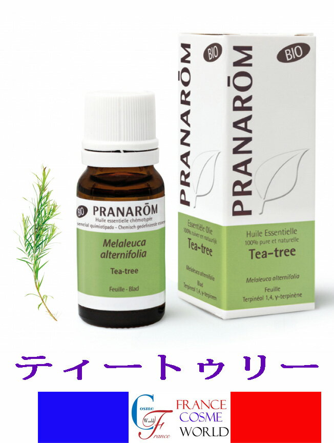 プラナロム PRANAROM ティートゥリー 10ml P-109 Tea-Tree (Melaleuca alternifolia) ケモタイプ精油 エセンシャルオイル アロマ アロマオイル ケンソー リラックスハーブ 海外通販 送料無料 フランスより直送