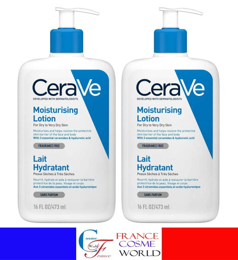 【正規品】セラヴィ CeraVe モイスチャライジング ローション 473mL 2本セット フェイス&ボディ フランスより直送 海外通販 送料無料 【正規品】セラヴィ CeraVe モイスチャライジング ローション 473mL 2本セット フェイス&ボディ フランスより直送 海外通販 送料無料