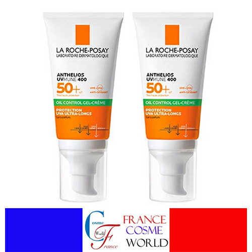 åݥ LA ROCHE POSAY ƥꥪ UVMUNE 400 륯꡼ 륳ȥ SPF50+ 50mL 2ĥå ɥ饤å ޥåȤȩ Ƥߤ ե󥹤ľ ̵ANTHELIOS UVMUNE 400 GEL-CREME OIL CONTROL SPF50 50mL 2PCS