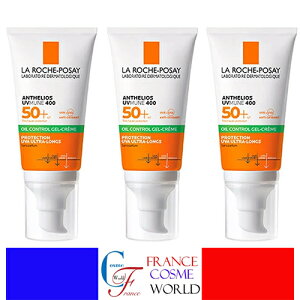 åݥ LA ROCHE POSAY ƥꥪ UVMUNE 400 륯꡼ 륳ȥ SPF50+ 50mL 3ĥå ɥ饤å ޥåȤȩ Ƥߤ ե󥹤ľ ̵ANTHELIOS UVMUNE 400 GEL-CREME OIL CONTROL SPF50 50mL 3PCS