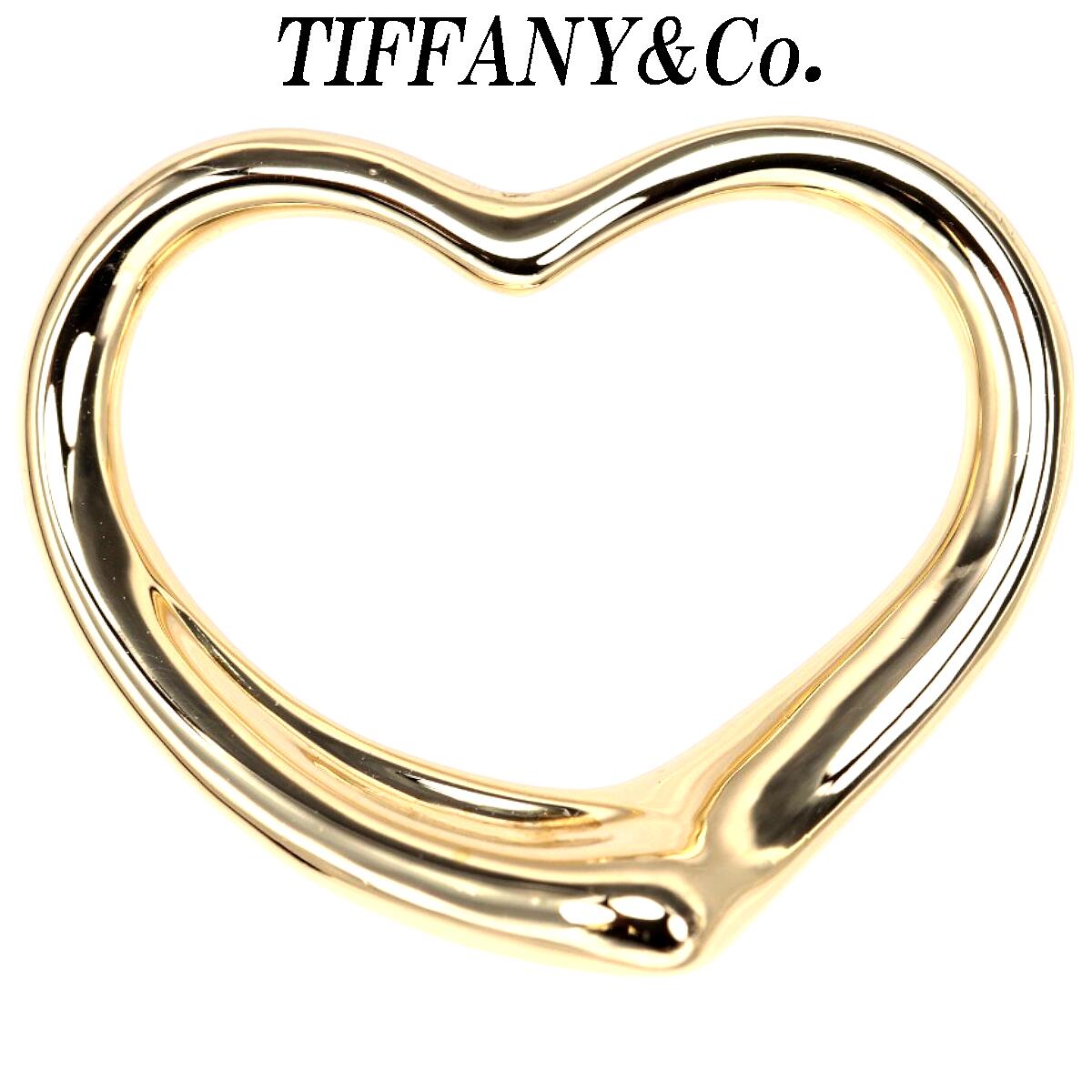 美品ティファニーオープンハートトップk18WG