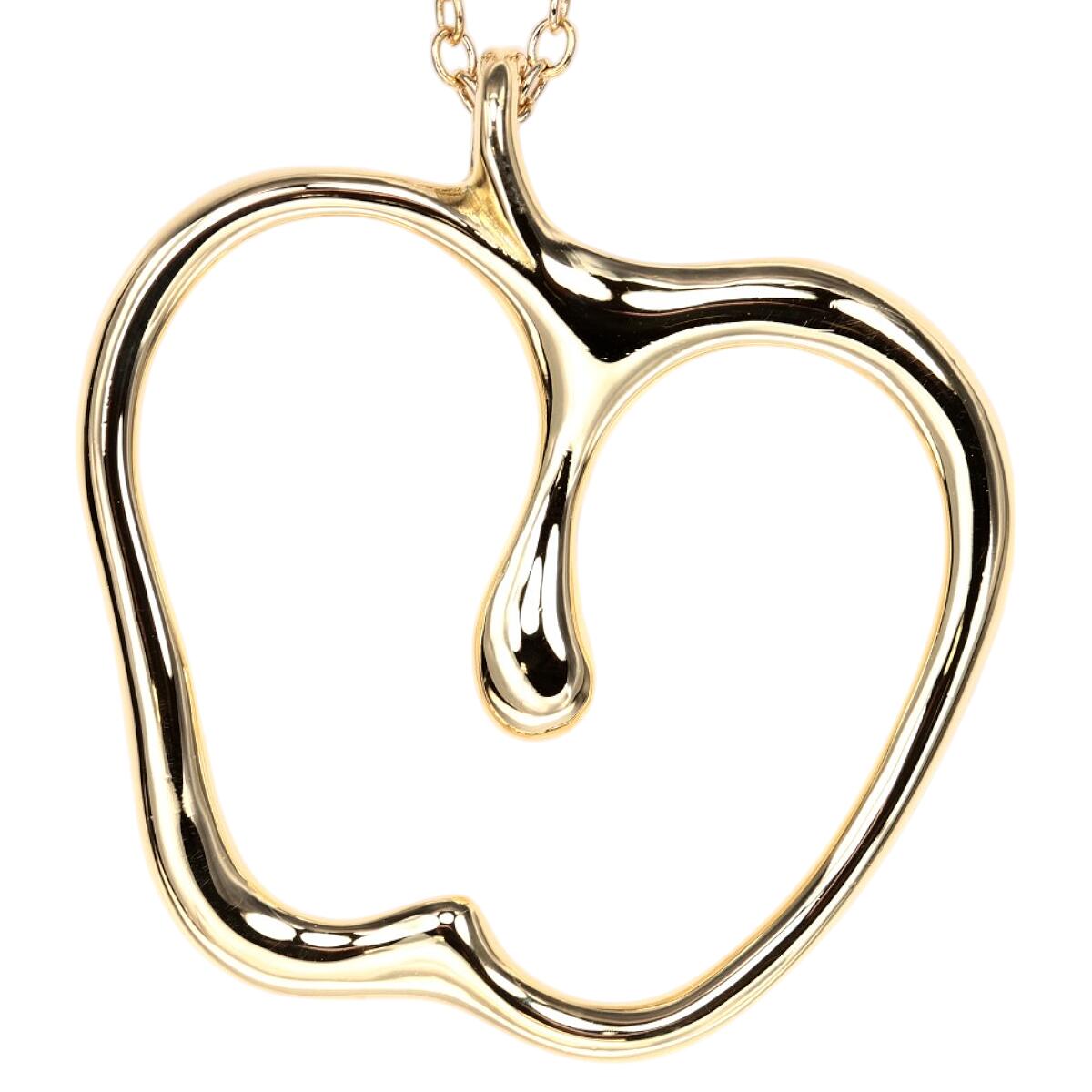 ティファニー アップル ペンダント 18K フルーツ 果物 K18 イエローゴールド ネックレス りんご リンゴ 【中古】【JW1473】