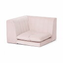 Francfranc フランフラン 【オンラインショップ限定】ファミーユ ローソファ プラス コーナー (ピンク)【幅75cm×奥行75cm×高さ46cm】