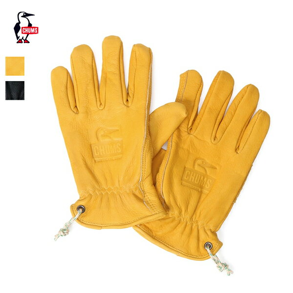 手袋 メンズ（5000円程度） (10%OFFクーポン対象) CHUMS チャムス / Booby Face Leather Gloves ブービーフェイスレザーグローブ (CH09-1271) (ユニセックス) (2022秋冬) (ネコポス配送)