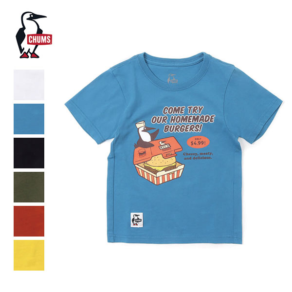 (20 OFF) CHUMS チャムス / Kid 039 s CHUMS Burger Shop T-Shirt キッズチャムスバーガーショップTシャツ (CH21-1218) (2022春夏) (ネコポス対応)