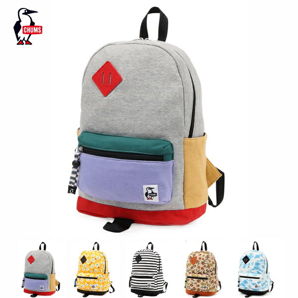 CHUMS チャムス / Kid's Classic DayPack Sweat Nylon キッズクラシックデイパックスウェットナイロン 通園用にもぴったり、CHUMS(チャムス)の定番のキッズリュック 柔らかなスウェットをメインに、負荷が多くかかる裏側には強度の高いナイロンを 合わせた人気のシリーズ。 スウェットの表面に撥水、撥油、防汚性能を持った「Asahi Guard E-SERIES」加工剤を 採用し、水や汚れに強い商品。 お子様でも簡単に開閉でき、お弁当やお着替えもすっぽりとおさまるので、 幼稚園・保育園の通園バッグとしてもオススメ。 遠足やアウトドア用としても大活躍。CHUMS / チャムス 1983年、CHUMSは一人のリバーガイドによって生まれました。 ガイド中のサングラス紛失を防ぐ方法はないかと考え、生まれたのが紐で サングラスを固定するメガネストラップ「CHUMSオリジナルリテイナー」。 この商品からCHUMSがスタートし、 ハリケーンスウェットシリーズなど、大人気ヒット商品が続々と誕生しました。 『「Hang with your CHUMS！」これからもずっとCHUMSは友だち。CHUMSと一緒に出かけよう！』を合言葉に、 みんなが親しみを感じられて、フレンドリーなものをこれからもつくっていきたいと考えています。 CHUMS / Kid's Classic DayPack Sweat Nylon 通園用にもぴったり、CHUMS(チャムス)の定番のキッズリュック 柔らかなスウェットをメインに、負荷が多くかかる裏側には強度の高いナイロンを 合わせた人気のシリーズ。 スウェットの表面に撥水、撥油、防汚性能を持った「Asahi Guard E-SERIES」加工剤を 採用し、水や汚れに強い商品。 お子様でも簡単に開閉でき、お弁当やお着替えもすっぽりとおさまるので、 幼稚園・保育園の通園バッグとしてもオススメ。 遠足やアウトドア用としても大活躍。 〈ご注意ください！〉 ※画像の商品は光の照射や角度により、実物と色味が異なる場合がございます。 ※柄ものは生地の取り都合によりプリントの出方が1点1点異なります。 サイズ 高さ&nbsp; 横幅&nbsp; マチ&nbsp; -&nbsp; KIDS S 37cm 26cm 14cm - 生産国 Made in CHINA 素材 Material：Body/Sweat Cotton70％　Polyester30％ Parts/Cordura 1000D Nylon 100％ ※スウェット生地表面に撥水、撥油、防汚性能を持たせた加工剤を採用。 商品仕様 ・容量：約13L ・お弁当やお着替えなど、荷物がすっぽり収まり通園バッグにちょうど良いサイズ感 ・リュックの口が大きく開き、お子様でも簡単に出し入れが可能 ・外側：フロントジップポケット ・内側：小物用ポケット ・両脇：ボトル用ポケット ・ズレずにしっかり背負えるチェストストラップ(取外し可能) ・カラフルなジッププル(スウェットキーホルダー)付き ・大人サイズの展開もあるので、親子でおそろいもオススメ！ 商品説明 通園用にもぴったり、CHUMS(チャムス)の定番のキッズリュック 柔らかなスウェットをメインに、負荷が多くかかる裏側には強度の高いナイロンを 合わせた人気のシリーズ。 スウェットの表面に撥水、撥油、防汚性能を持った「Asahi Guard E-SERIES」加工剤を 採用し、水や汚れに強い商品。 お子様でも簡単に開閉でき、お弁当やお着替えもすっぽりとおさまるので、 幼稚園・保育園の通園バッグとしてもオススメ。 遠足やアウトドア用としても大活躍。 〈ご注意ください！〉 ※画像の商品は光の照射や角度により、実物と色味が異なる場合がございます。 ※柄ものは生地の取り都合によりプリントの出方が1点1点異なります。 ご注意 ・カラーはモニター環境によって多少現品と異なる場合が御座いますので、予めご了承下さい。 ・当商品は、縫製部分から糸が出ているなどある場合が御座います、お買い上げの際は予めご了承のほどよろしくお願いいたします。 ・こちらの商品は実店舗と在庫を共有している為、ご注文いただいた際に売り違いの為完売していることがありますので予めご了承ください。 【ご注意事項】 ※セール商品ならびにクーポン利用でご購入の商品の返品・交換はお受けしかねますので、 あらかじめご了承くださいませ。 ※セール期間時は注文が一度に入る可能性がありますので、 ご購入いただけても在庫がなくなっている場合がございます。 あらかじめご了承くださいませ。