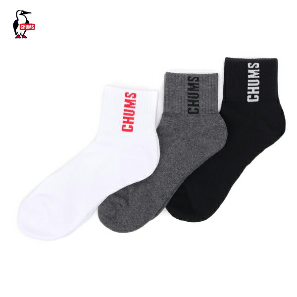 (10%OFFクーポン対象) CHUMS チャムス / 3P CHUMS Booby Crew Socks 3Pチャムスブービークルーソックス (CH06-1112) (2023春夏)