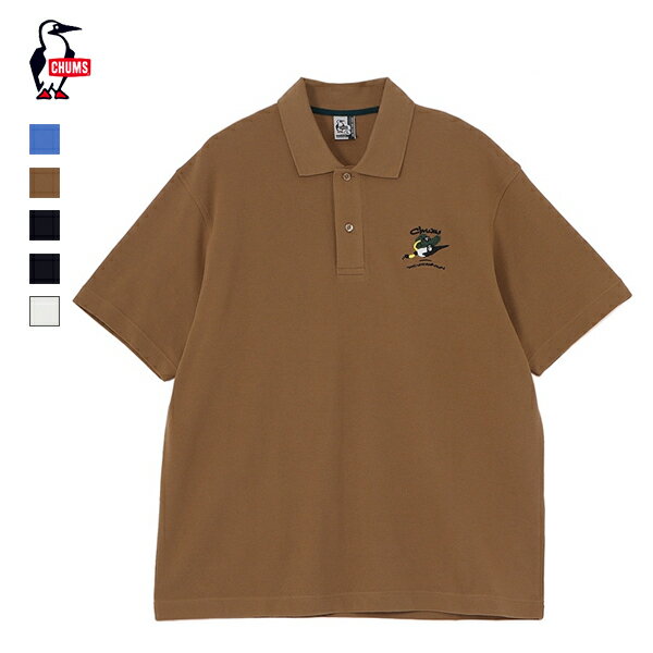 10%OFFクーポン対象 / チャムス CHUMS / Made for Fun! Polo Shirt メイドフォーファン！ポロシャツ / CH02-1268 / 刺繍 鹿の子素材 コットン100％ / 2026春夏 / ネコポス配送