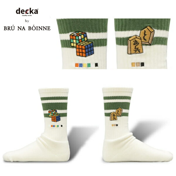 デカ decka / decka X BRU NA BOINNE 80's Skater Socks Embroidery Toy / BNBde-45TY / ブルーナボインコラボ / 日本製 / ユニセックス / 2024秋冬 / ネコポス対応