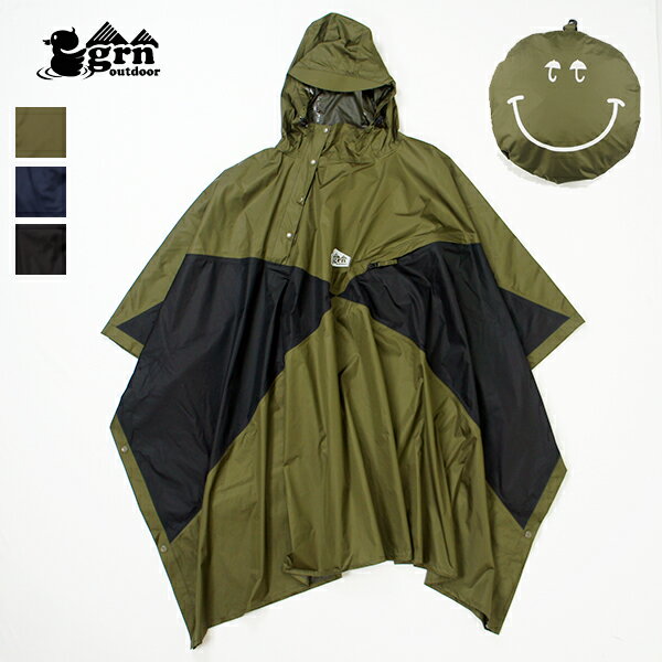 (20%OFFクーポン対象) grn outdoor / HASSUI HASSUI PONCHO 撥水はっすいポンチョ (GO0219F) (grnアウトドア) (レインポンチョ) (撥水加工) (2020年春夏)