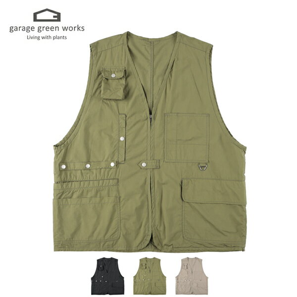 楽天Francis Bean【フランシスビーン】garage green works / TOOLS BAG TYPEWRITER VEST （GRG231204） （ガレージグリーンワークス） （ユニセックス） （2023春夏）