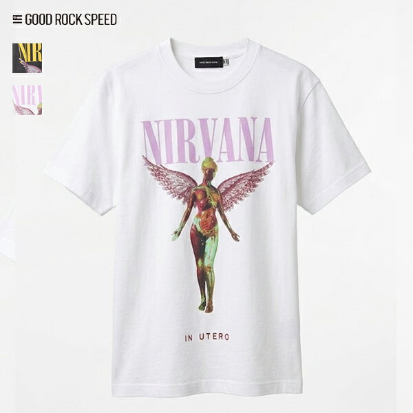 10%OFFクーポン対象 / グッドロックスピード GOOD ROCK SPEED / NIRVANA IN UTERO T-SHIRT ニルバーナ インユーテロ Tシャツ / 26NVN006W / メンズ レディース 半袖 / MUSIC Tee / 2026春夏 / ネコポス配送