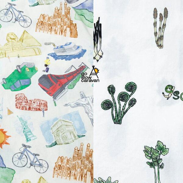 10%OFF / ゴースローキャラバン / 40/-ブロード総柄プリントR/Gシャツ / 340217 / go slow caravan / 長袖シャツ / 総柄 / 2025春夏