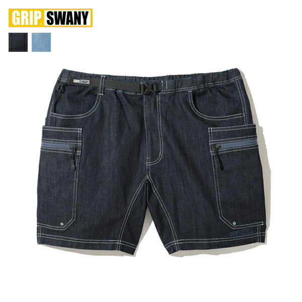 Rakuten - 10%OFFクーポン対象 / グリップスワニー GRIP SWANY / COOLMAX DENIM GEAR SHORTS / GSMS-153 / ショートパンツ / デニムショーツ / クールマックス / 吸汗速乾 / 通気性 / 9ポケット / スマホポケット / デイリーユース アウトドア / メンズ / 2026春夏