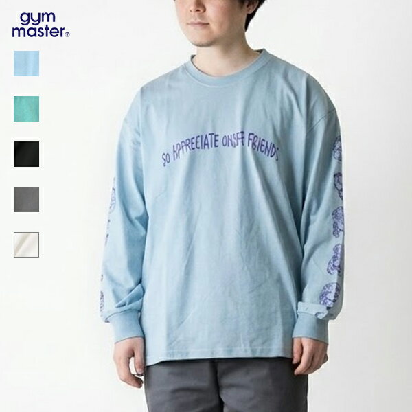 Rakuten - 20%OFF / ジムマスター gym master / 7.4oz friends ビッグロンTee / G621779 / ビッグシルエット 長袖Tシャツ メンズ レディース スマイル 袖プリント ゆったり カジュアル ユニセックス / 2026春夏 / ネコポス配送