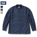 ヘリーハンセン アウトドアウェア メンズ (30%OFF) HELLY HANSEN ヘリーハンセン / Flameproof Denim Band Collar Jacket フレームプルーフデニムバンドカラージャケット (HOE42250) (2022秋冬)