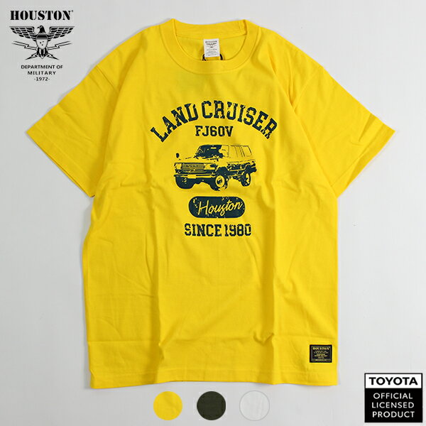 (40%OFF) HOUSTON ヒューストン / ×TOYOTA PRINT TEE (LAND CRUISER FJ60V) トヨタコラボプリントTシャツ (23TY004) (メンズ) (ネコポス対応)