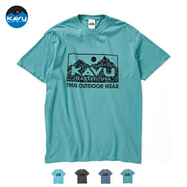 (30%OFF) KAVU カブー / Texture Logo Tee テクスチャー Tシャツ (pigment) (19821870) (ユニセックス) (2023春夏) (ネコポス配送)