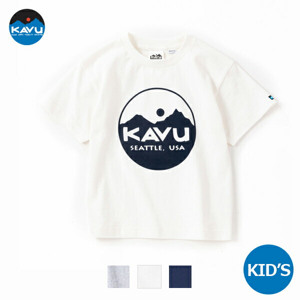 10%OFFクーポン対象 KAVU カブー / Kids Circle Logo Tee キッズ サークルロゴ Tシャツ 19821872 キッズ 2023春夏 ネコポス対応 