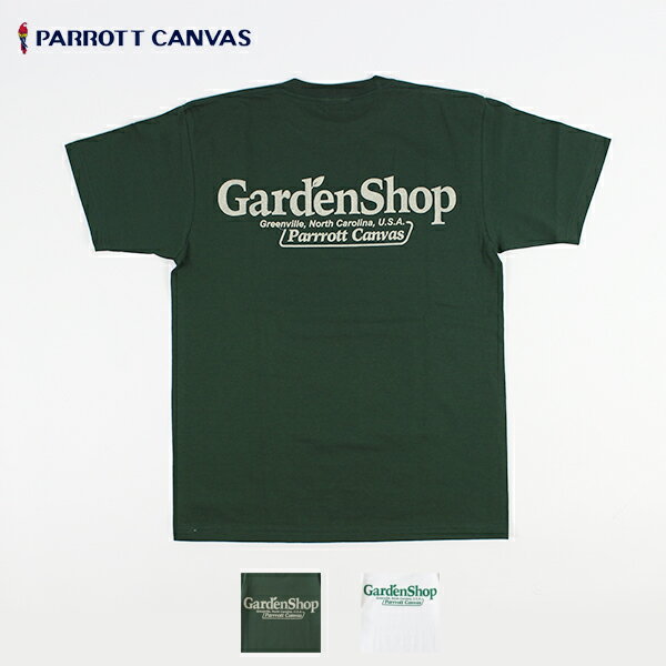 (20 OFF) PARROTT CANVAS / Gardenshop Logo S/S T-shirt ガーデンショップロゴTシャツ (PC23113001) (パロットキャンバス) (2023春夏) (ネコポス配送)
