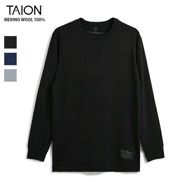 タイオン TAION / メリノウール アンダーウェア ロングスリーブ Tシャツ / TAION-U03MWMT / メリノウール100 / インナー アンダーウェア / 保温性 抗菌 防臭性 / ユニセックス / 2025秋冬 / ネコポス配送