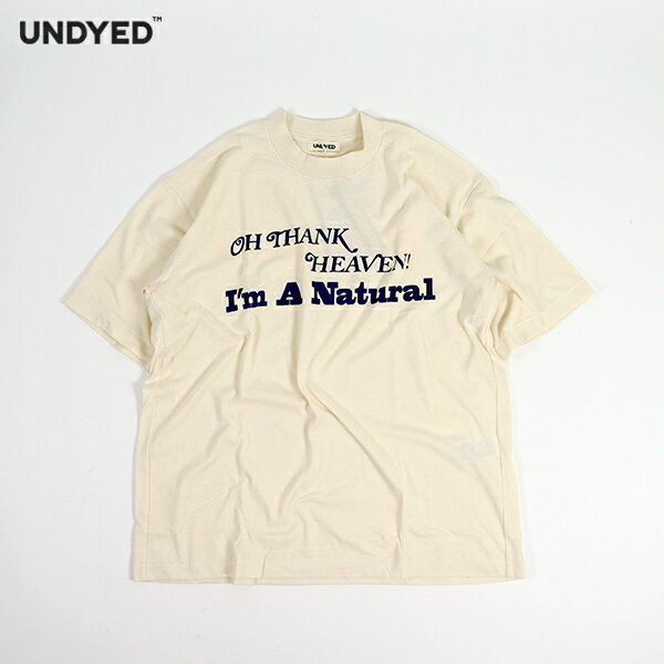 Rakuten - 20%OFFクーポン対象 / アンダイド UNDYED / オーガニックコットン 半袖 プリントTシャツ 30PV S/S PtTee / I'M a Natural / 26S341A / プリントTシャツ 半袖 クルーネック 無染色 オーガニック 自然派 メンズ レディース ユニセックス / 日本製 / 2026春夏 / ネコポス配送