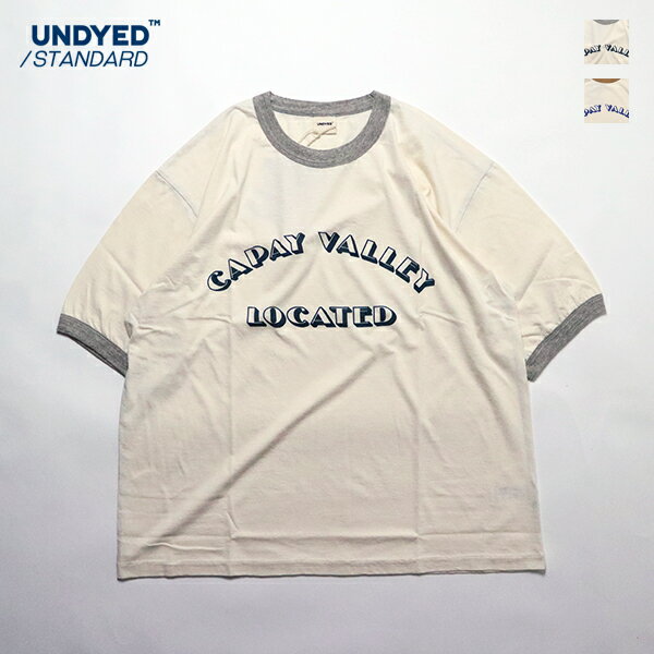 UNDYED STANDARD アンダイドスタンダード / 30PV S/S TRIM Tee (USN23AST021A) (半袖 リンガーTシャツ) (ユニセックス) (日本製) (2024春夏)