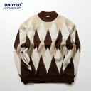 30%OFF / UNDYED STANDARD / ALPACA JQD BRASH CREW アルパカジャガードブラッシュクルー / アーガイル / USN...