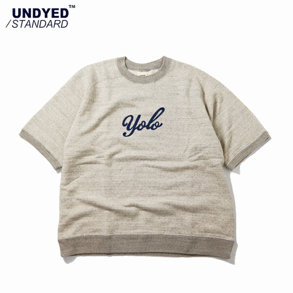 Rakuten - 40%OFF / UNDYED STANDARD アンダイドスタンダード / URAKE S/S EMB SWEAT YOLO / UNS25SST008B / 半袖 Tシャツ / 刺? / 半袖スウェット / ユニセックス / 日本製 / 2025春夏