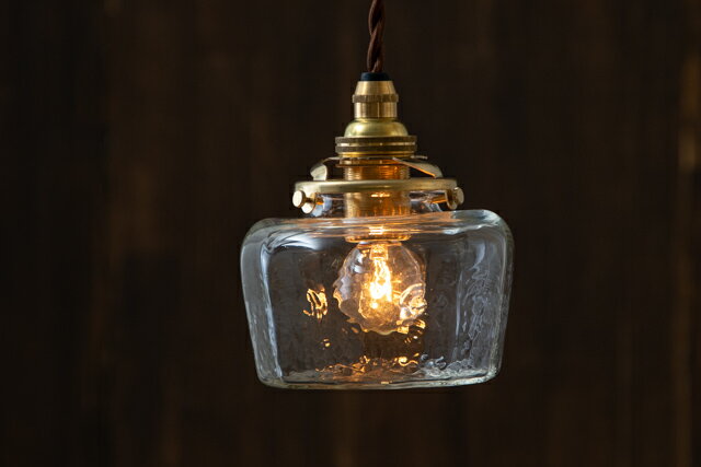 安土草多 吹きガラス ペンダントライト E17 十二角平瓶 AZ-L23 照明 ランプシェード ダイニング 作家物