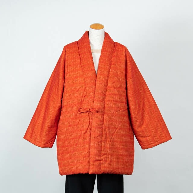 宮田織物 綿入れはんてん 泡雪袢天 レンガ