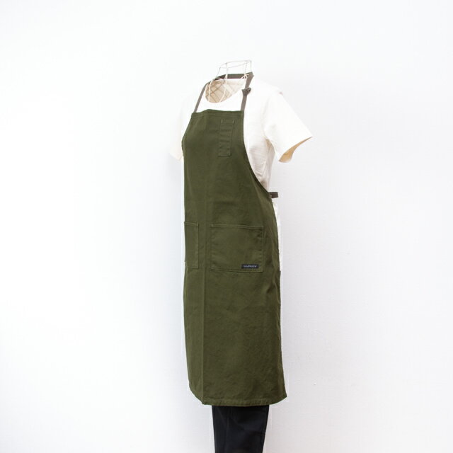 NAPRON エプロン NAPRON エプロン 帆布生地 カーキ NP-AP05 4POCKET CANVAS FULL APRON KHAKI ネコポス便対応(同梱は不可)