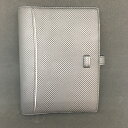 【訳あり30%OFF】【コンパクトサイズ(バイブルサイズ)】【ニュー・ディンプル・レザー・バインダー】オープンタイプ/ブラック×ブラック【リング径25mm】(619)コンディションは下部商品説明と写真をご参照ください。