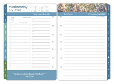 【公式】フランクリンプランナー クラシックサイズ(A5 サイズ 変形) リフィル 7穴 リーダーシップ・デイリー・リフィル （英語版） デイリー 1日2ページ 2020 7月始まり 12ヶ月 フランクリン 手帳 システム手帳 スケジュール帳