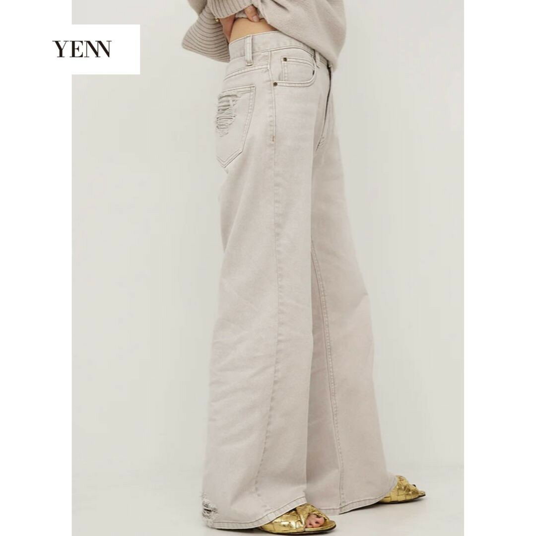 Rakuten - 【ポイント5倍】yenn イエン YENN ルーズ デニム フレアデニム LOOSE FIT FLARE PT / Y254-31131【即日発送】デニム 2色