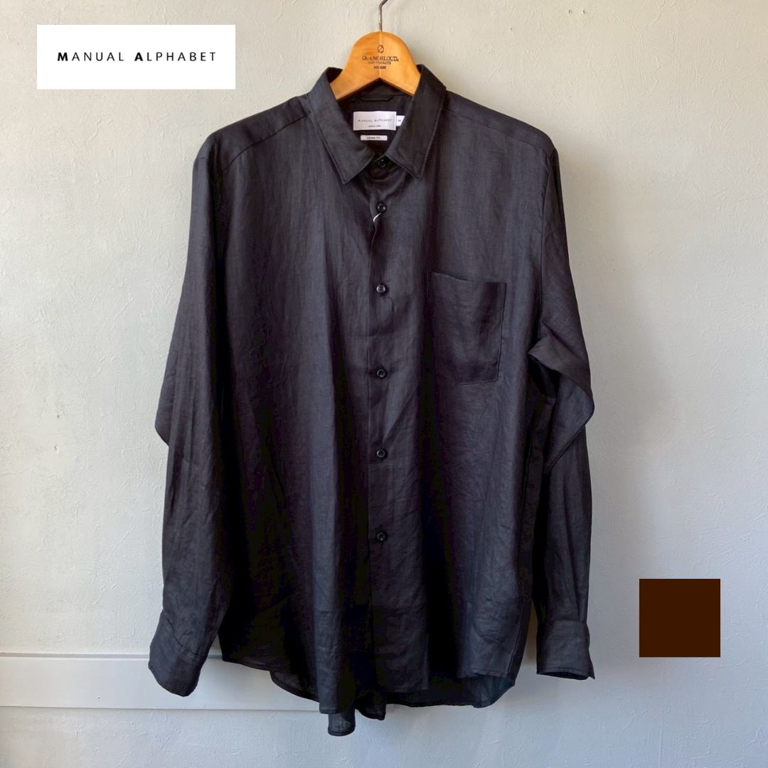 Rakuten - 【new item!!】MANUAL ALPHABET マニュアルアルファベット リネンシャツ LINEN CANVAS LOOSE FIT R/C SHIRTS 新作 即日発送 MA-S-815