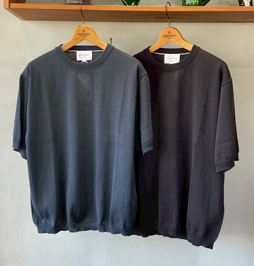 Rakuten - STILL BY HAND スティルバイハンド サマーニット 半袖 Tシャツ/ KN02261 - TEAL BLUE 半袖ニットTシャツ Half sleeve knit t-shirt
