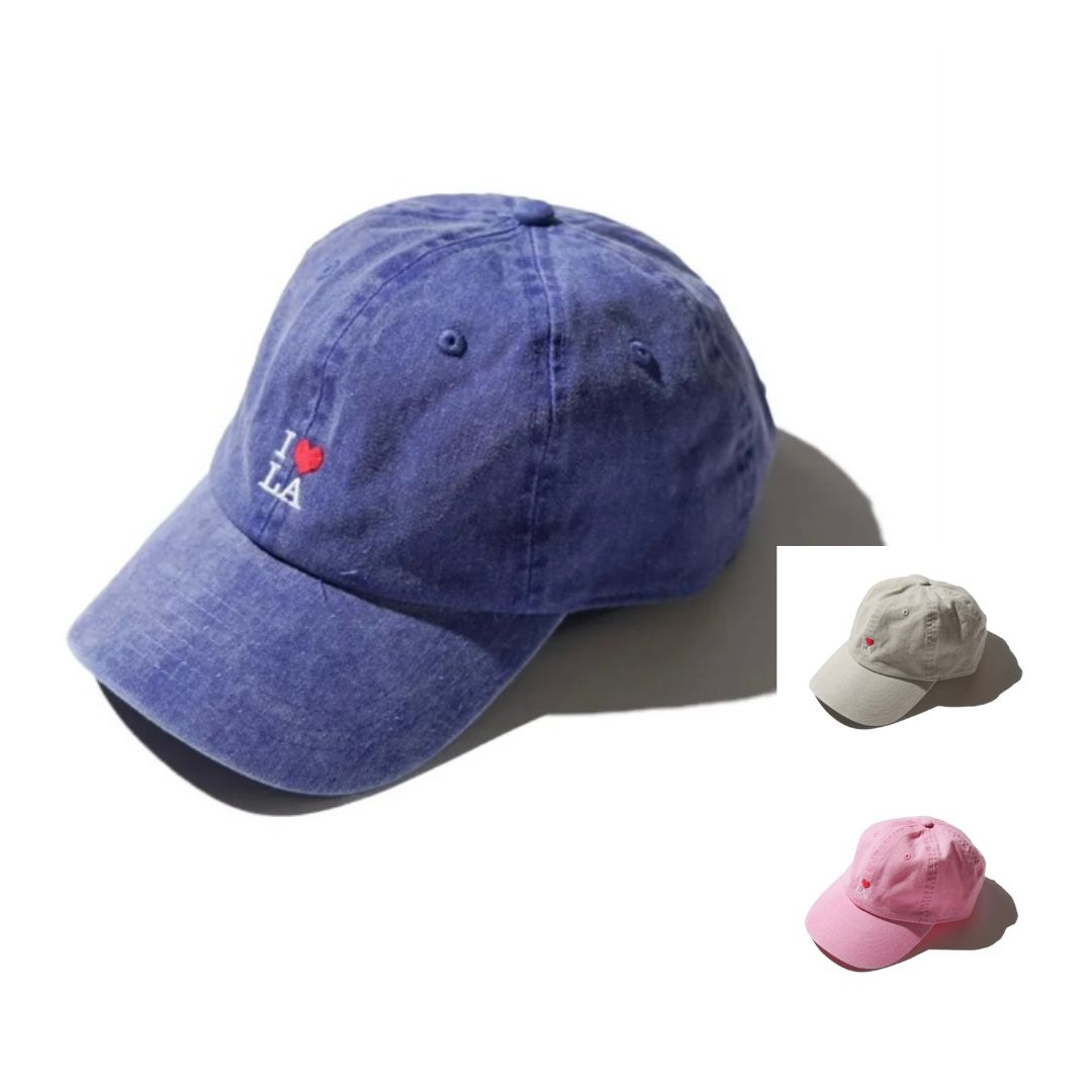 Rakuten - I LOVE LA アイラブエルエー キャップ ロゴ ホワイト ピンク ブルー ユニセックス/ LOGO PIGMENT CAP PIGUMENNTピグメント CEL STORE