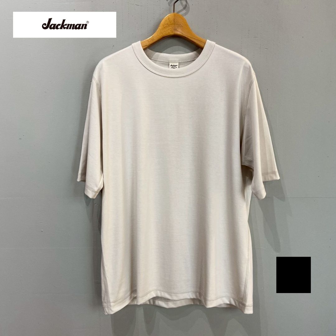 Rakuten - 【ポイント5倍!!】JACKMAN ジャックマン Tシャツ Grace T-Shirt グレースTシャツ JM5440 Rosin White ロジンホワイト ネイビー インクブラック【即日発送】