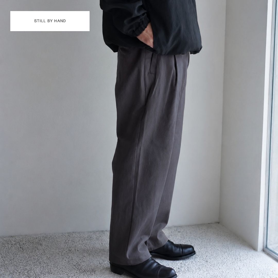 【新品未使用】STILL BY HAND ウール テーパードスラックス グレー 楽天市場】still by hand テーパードの通販