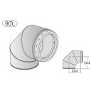 薪ストーブ用二重断熱煙突SM90°エルボー無塗装 ※ロッキングバンド付 nsm-90L6