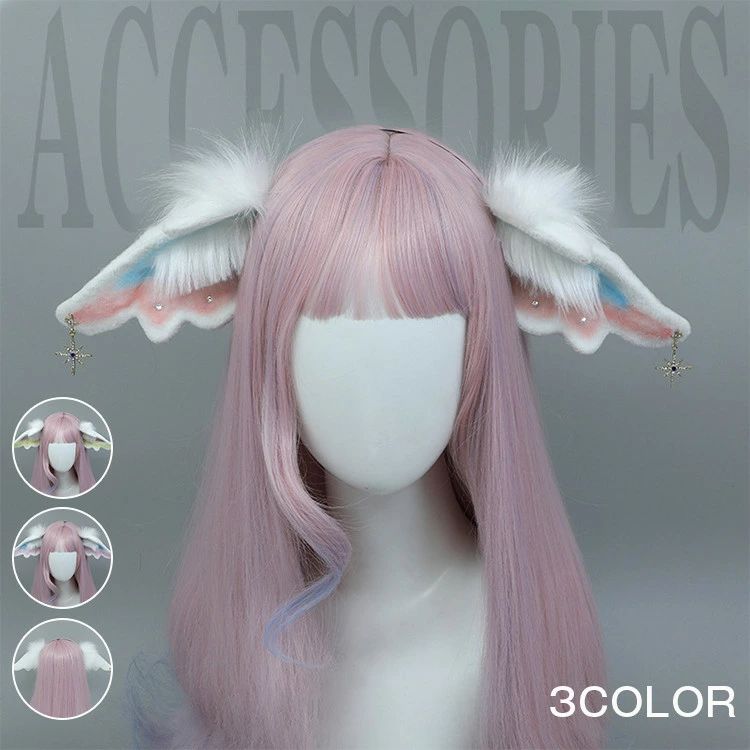 パーティ ハロウィン 仮装 LOLITA 衣装 道具 小物 配色 耳付き ミミ コスプレ カチューシャ ヒツジ