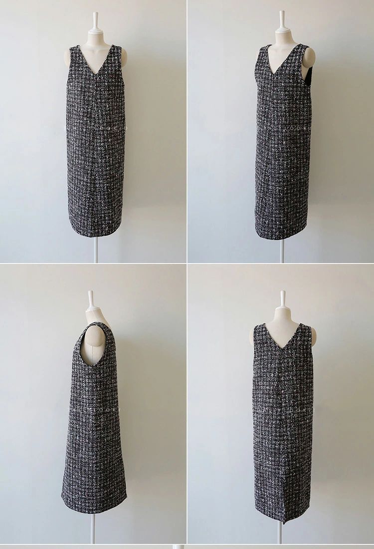 大きいサイズ チェック ロングワンピース ジャンスカ ワンピース ノースリーブ aライン ワンピ サロペット