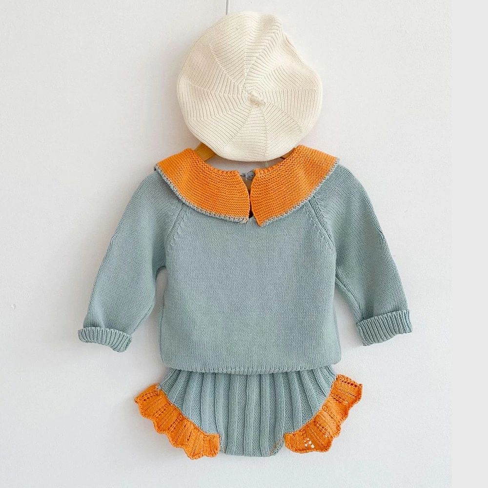 ニット ベビー服 ベビー ニット 赤ちゃん 子供服 女の子 花柄 刺繍 ニットセーター...