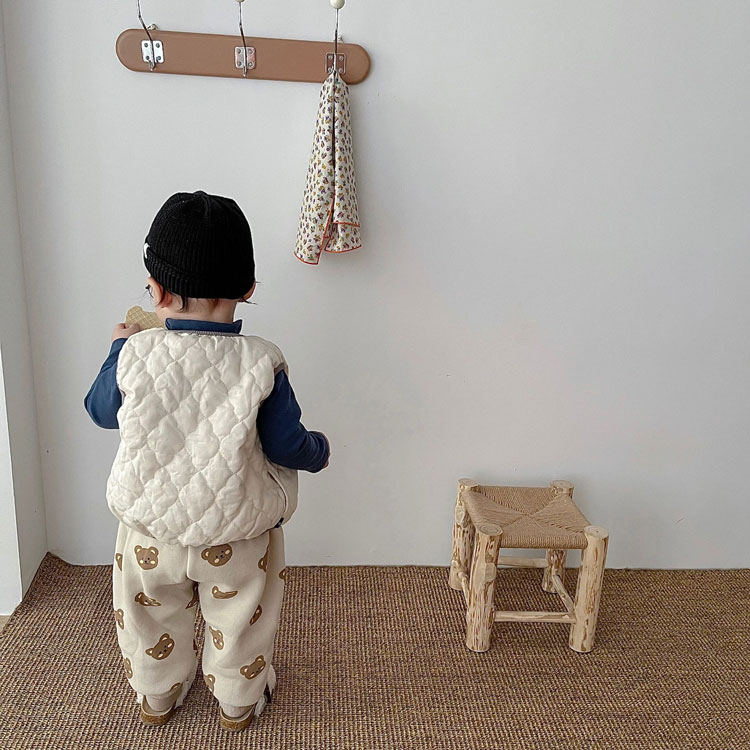 ティング ベスト キッズ 男の子 女の子 アウター かわいい ノースリーブ コート も...