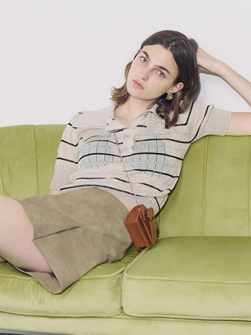 【SALE／50%OFF】アイレットシアーポロニット FRAY I.D フレイ アイディー トップス ニット ブラック【RBA_E】【送料無料】[Rakuten Fashion]